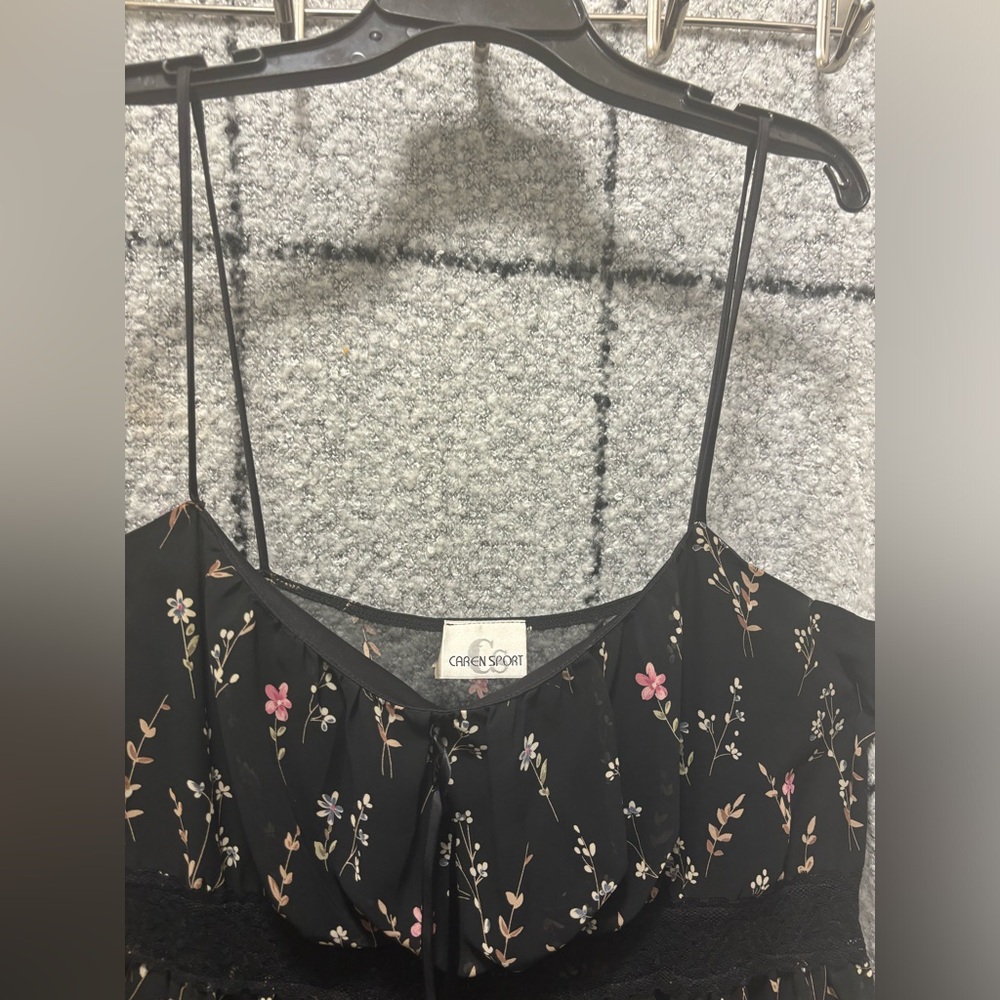 Caren Sport spaghetti strap sheer shirt